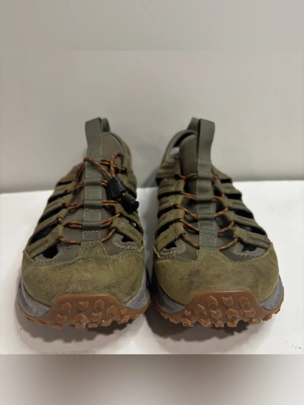 MERRELL Hydrotrekker Water Sandal Men’s 9 Seal Brown Distressed Leather Hiking